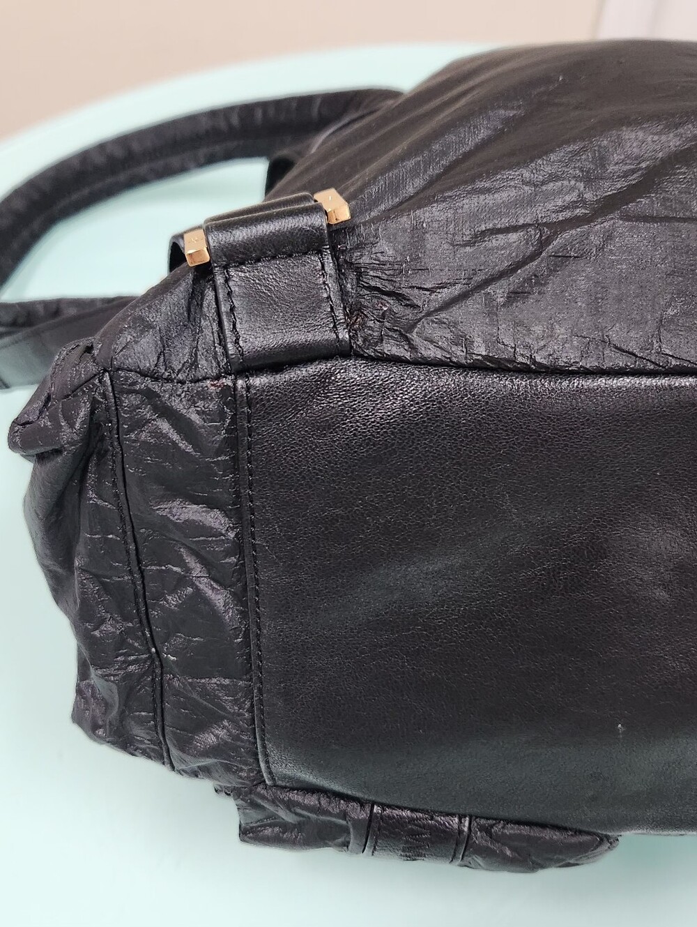 Tory Burch Black Backpack with Gold Hardware - Picture 9 of 12
